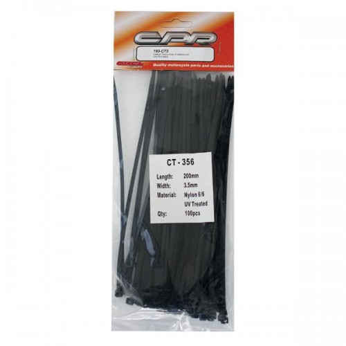 Cable Ties 3.5mm x 200mm UV 100 Pcs Bag