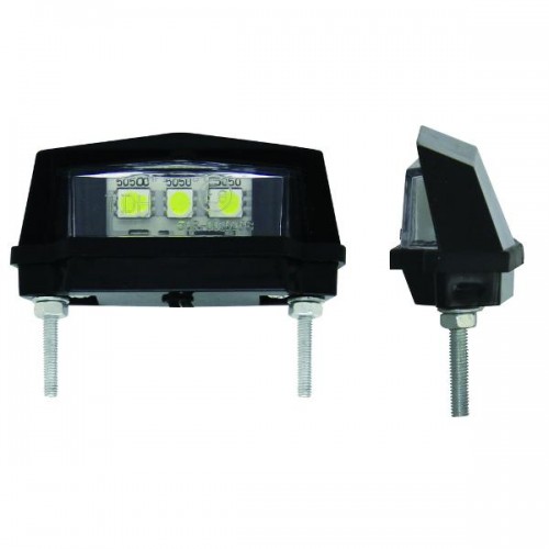 Number Plate Light 3 SMD Black E-Marked