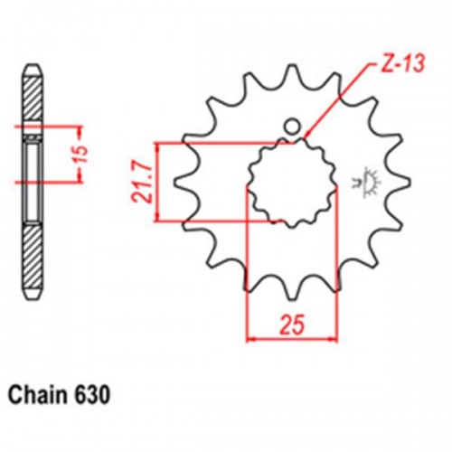 Front Sprocket SUZUKI KAWASAKI 630 31-001-15