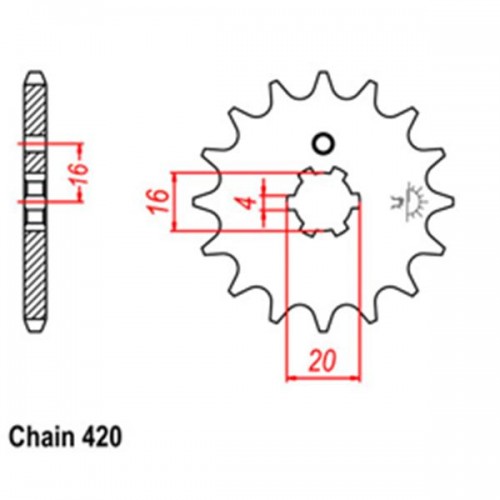 Front Sprocket YAMAHA KAWASAKI 420 31-023-15