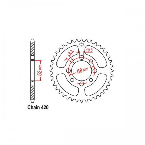 Rear Sprocket KAWASAKI SUZUKI 420 32-017-38