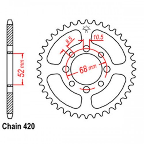 Rear Sprocket KAWASAKI SUZUKI 420 32-017-43
