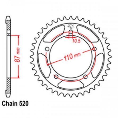 Rear Sprocket SUZUKI 520 32-01D-49