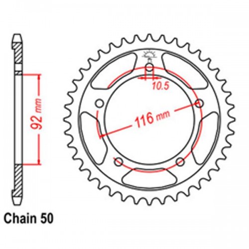 Rear Sprocket KAWASAKI 530