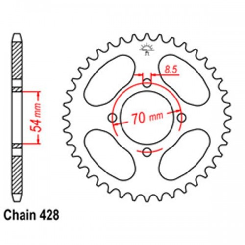 Rear Sprocket HONDA 428 32-030-40