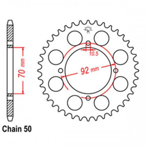 Rear Sprocket KAWASAKI 530 32-033-35