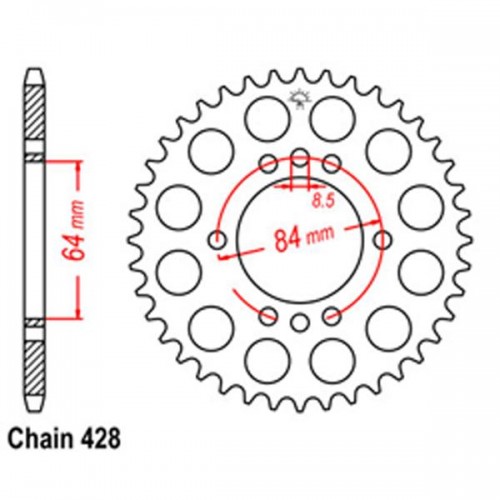 Rear Sprocket HONDA 428 32-053-45