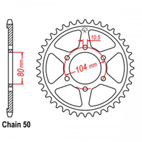 Rear Sprocket KAWASAKI 530 32-054-38