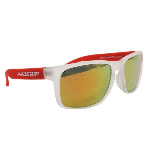Progrip White / Red Sunglasses with Anti UV & Multilayered Lens